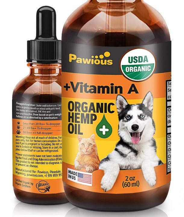 Hemp Oil for Dogs & Cats   Large 2oz Bottle Made in USA   Joint Pain