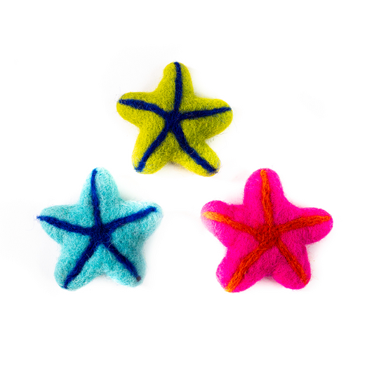 Dharma Dog Karma Cat Pack of 3 Starfish Toy For Cats-1644308590