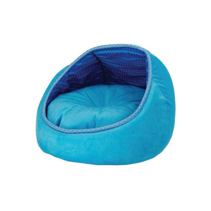 Cat Bed - Fleece Blue Monaco Lounge Couch Cave Plush Cushion Pet All