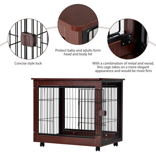 Furniture Style Pet Dog Crate Cage End Table